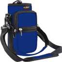 AUPET Water Bottle Sling Bag Sleeve Holder Carrier 25/32/40/64 oz,Insulated Crossbody Water Bottle Case Cover with Strap and Pockets for Men/Women Walking Hiking (dark blue)
