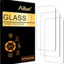 Ailun Screen Protector for iPhone 16 Plus/iPhone 15 Plus/iPhone 15 Pro Max [6.7 Inch] Display 3 Pack Tempered Glass, Dynamic Island Compatible, Case Friendly[Not for iPhone 16 Pro Max 6.9 Inch]