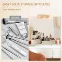 Rotating Makeup Organizer Cosmetic Organizer, Cosmetic Display Case Round Vanity Makeup Organizer Cosmetic Storage Display box for Skincare, Brushes, Eyeshadow, Lipstick (Creamy White)