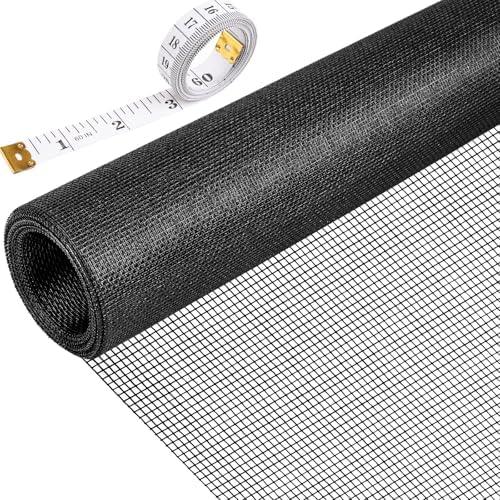 48"X102" Window Screen Replacement, Fiberglass Window Screen Mesh, Replacement Window Screens, Window Screen Door Repair Kit for Patio Porch Sliding Door House Windows Pool Pet, with Ruler