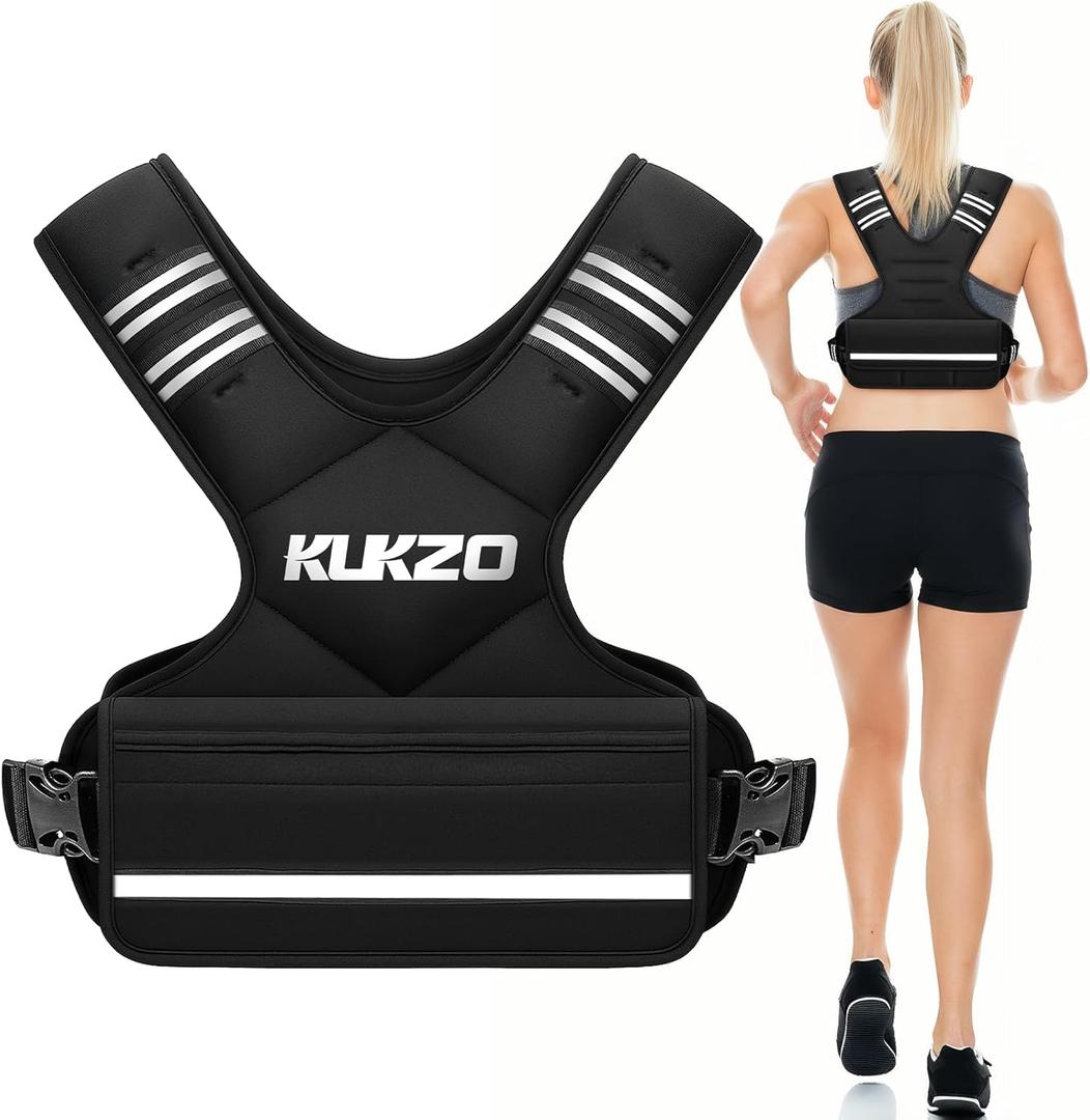 Adjustable Weighted Vest Woman Men, 20-32lb Weight Vest with 6 Ironsand Weights for Strength Training Rucking Running Walking Fitness Workout