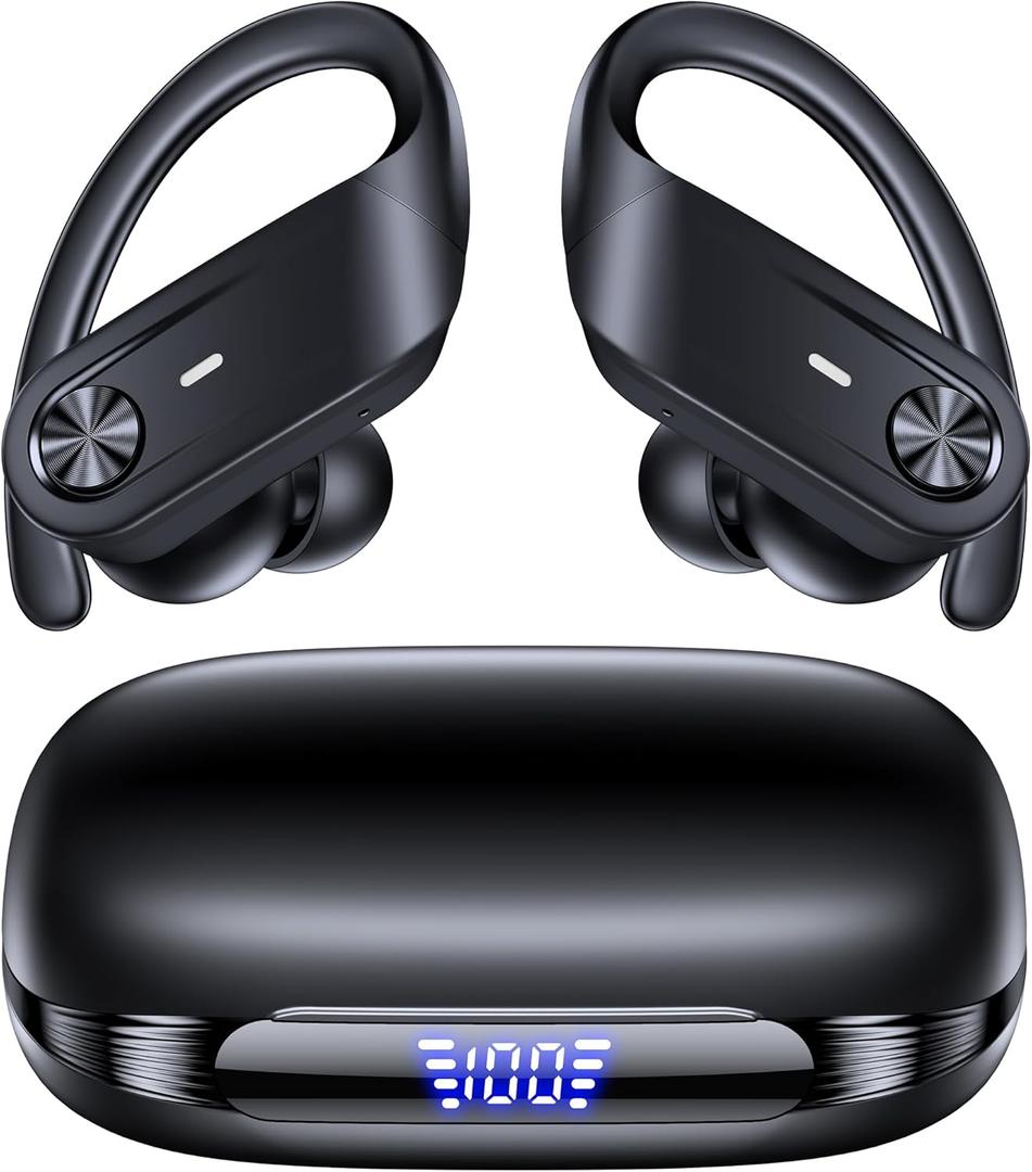 Hybrid Active Noise Cancelling Wireless Ear Buds 80 Hrs Playtime Hi-Res Stereo Quality Bluetooth Earbuds with Transparency Mode Headphones Bluetooth Earhooks ANC Earphones for Work Sports Travel