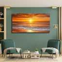 Yuaxker large Beach Canvas Wall Art Modern Funky Poster Prints Wall Decor for Living Room Bedroom Dining Room Office Home Decor 30x60inch