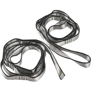 2pcs Nylon Daisy Chain 6 Loop Adjustable Multipurpose Strap Rope 25kN Strong Climbing Straps 43 Inches for Yoga Swing Yoga Hammock Trapeze Ceiling Anchors Daisy Chains (Gray)