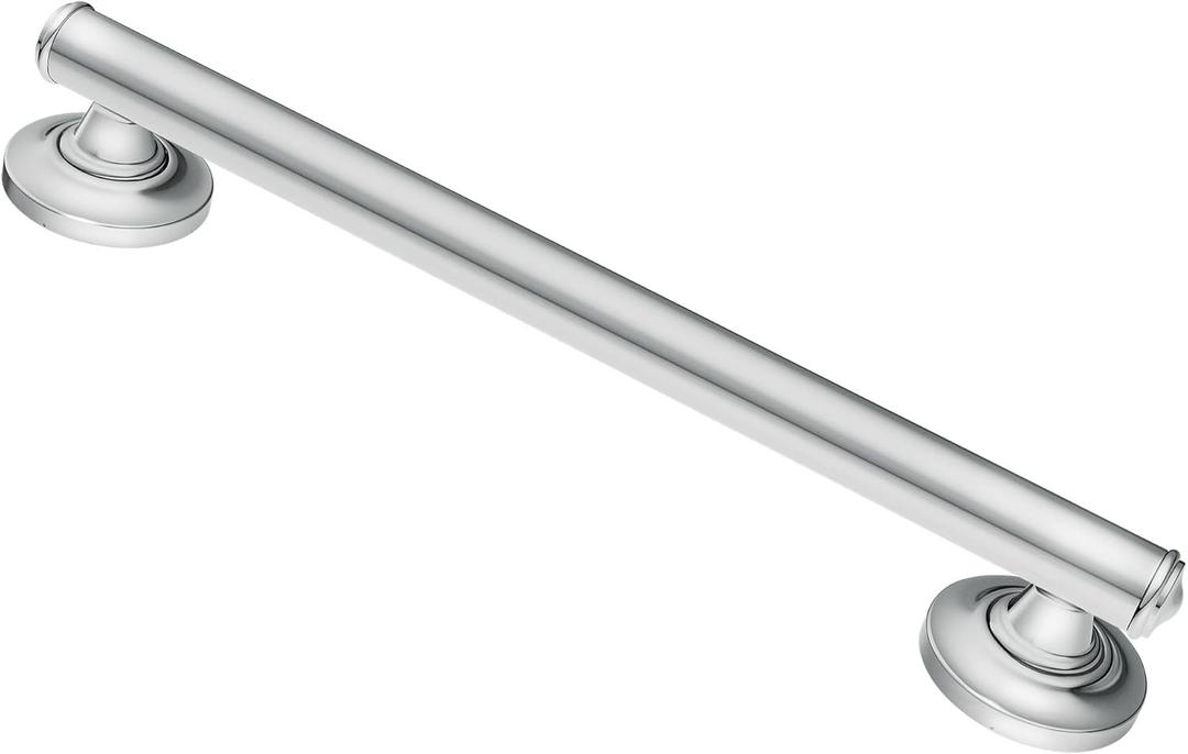 Moen R8716D1GCH Home Care Safety 16-inch Bathroom Grab Bar with Comfort Grip Pad, Chrome