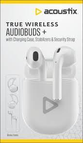 Acoustix True Wireless Audiobuds w/Charging Case - White