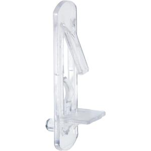 50 Pcs Plastic Locking Shelf Pins 5mm, 5/8" Clear Plastic Locking Shelf Support Peg Clips for 5mm Diameter Peg Hole & 5/8 Inch Cabinet Shelf