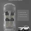 3W Floor Mats Fit 2021-2023 Hyundai Santa Fe (Only for Hybrid & PHEV, Not Fit Gas), TPE All Weather Custom Fit Car Floor Liners 1st & 2nd Row, Black