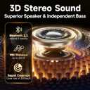 Karaoke Machine, Portable Bluetooth Speaker with 2 Wireless Microphones for Adults & Kids,Karaoke Speaker for Parties and Gatherings, PA System Supports TWS/USB/TF/REC/AUX and TV Connected (Black)