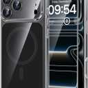 3 x TAURI Original Design for iPhone 17 Pro Case, Compatible with MagSafe with Screen Protector, Anti-Yellowing Military-Grade Protection Shockproof Magnetic iPhone 17 Pro Case, Clear Black