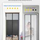 Magnetic Screen Door with Privacy Protection, PET Mesh Screen Fit for Door Size 32x80 Inch (Curtain Size 34x81 Inch), Pet Friendly Screen Curatin for Doorway to Keeps Bugs Out