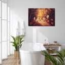 MNFGMH Moody Ghost Canvas Painting Autumn Vintage Wall Art Halloween Decor Spooky Fall Art Ghosts in the Forest Picture Cottage Halloween Decor Canvas Roll 16x24 inch (Color10-Unframed)