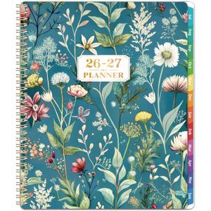 Planner 2026-2027 - Academic Planner 2026-2027, from JULY 2026 to JUNE 2027, 9'' x 11'', Weekly and Monthly Planner, 26-27 Calendar Planner with Colourful Tabs, Premium Thick Paper, Twin-Wire Binding, Back Pocket