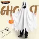 Spooktacular Creations Ghost Costume for Kids with Pumpkin Basket, Scary Halloween Costume for Boys (White)