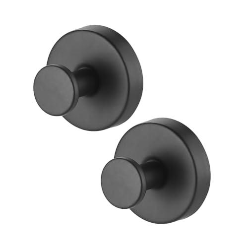 STAMI PLET Suction Cup Wreath Hanger，Suction Cup Hooks Hanging 15 Lbs，Waterproof Suction Cup Wreath Holder for Windows (Black, 2)