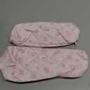 Travel Makeup Bag, 3 Pcs Large Capacity Puffy Toiletry Bag for Women, Open Flat Make up Cosmetic Organizer w/Handle & Clear Divider Water-resistant Portable Pouch Travel Essentials, M-Pink Rose