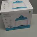 PETGEEK Automatic Dog Feeder/Treat Dispenser with Rechargeable Button Remote Control, Interactive Dog Food Puzzle & Stimulation Toys, 400ml Capacity Pet Dispensing Toy for Indoor/Outdoor Play (Upgraded Blue)