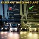 Myiaur Night Vision Driving Glasses for Men,Wrap Around Polarized Anti Glare Yellow Lens Glasses for Nighttime (A01 Blackblue Frame/Yellow Lens)