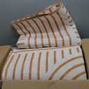 ROYHOME Washable Rug 8x10 Area Rugs for Living Room, Abstract Rug for Bedroom, Soft Rainbow Non Slip Throw Rugs with Rubber, Low Pile Stain Resistant Boho Geometric Carpet for Dining Room, Orange