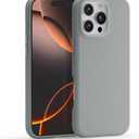 MOFT Snap Case MOVAS for iPhone 16 Pro Case, Compatible with MagSafe, Magnetic Premium Vegan Leather Phone Case with Smooth Feeling, Enduring Color Minimalist 6.3 inch Protective Case, Cement