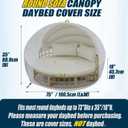 Outdoor Daybed Cover Waterproof, 600D Round Patio Sofa Cover, Heavy Duty Outdoor Canopy Daybed Sofa Cover - Ø75"X35''/18H