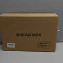 Bread Box for Kitchen Counter, Large Bamboo Wood Double Layer Bread Box, Wooden Bread Storage Capacity (Brown)