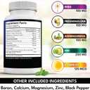 NEW AGE DHEA Supplement - Pregnenolone for Men & Women with DIM, Ashwagandha, Boron, Calcium, Magnesium, Zinc, Vitamin D3 5000iu - Support Capsules - 60 Count, Expiry: 10/2027