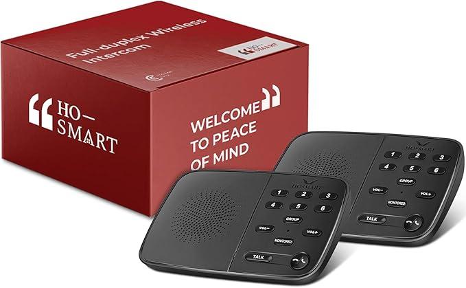 Hosmart UltraSpeak Pro Intercoms Wireless for Home, 2024 Two-Way Real-time Intercom Full Duplex Wireless Intercom System for Home Use, House Intercom System for Business with 1200 Feet Range