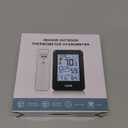 Indoor Outdoor Thermometer Wireless Weather Station Inside Outside Thermometers Hygrometer Monitor,with 330ft Range Remote Sensor, Battery Powered Backlight Display (White)