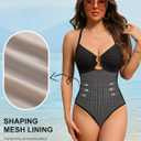 Blooming Jelly Womens One Piece Swimsuit Slimming Tummy Control Bathing Suit Shapewear Full Coverage Swim Suits (Black, M)