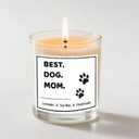 Dog Mom Gifts for Women - Dog Themed Gifts Candles - Lavender Scented Candle 100% Soy Wax - pet Odor Eliminator Candle