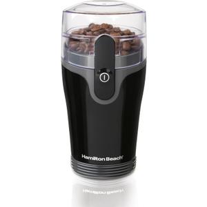 Hamilton Beach Fresh Grind Electric Coffee Grinder for Beans, Spices and More, Stainless Steel Blades, Removable Chamber, Makes up to 12 Cups, Black