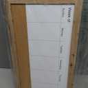 Magnetic Weekly Dry Erase White Board and Cork Board,Rustic Brown Wood FrameMagnetic Surface Whiteboard for Home Office and Wall Decor(ZHZL-2040QZ) (16"W x 7.9"H)