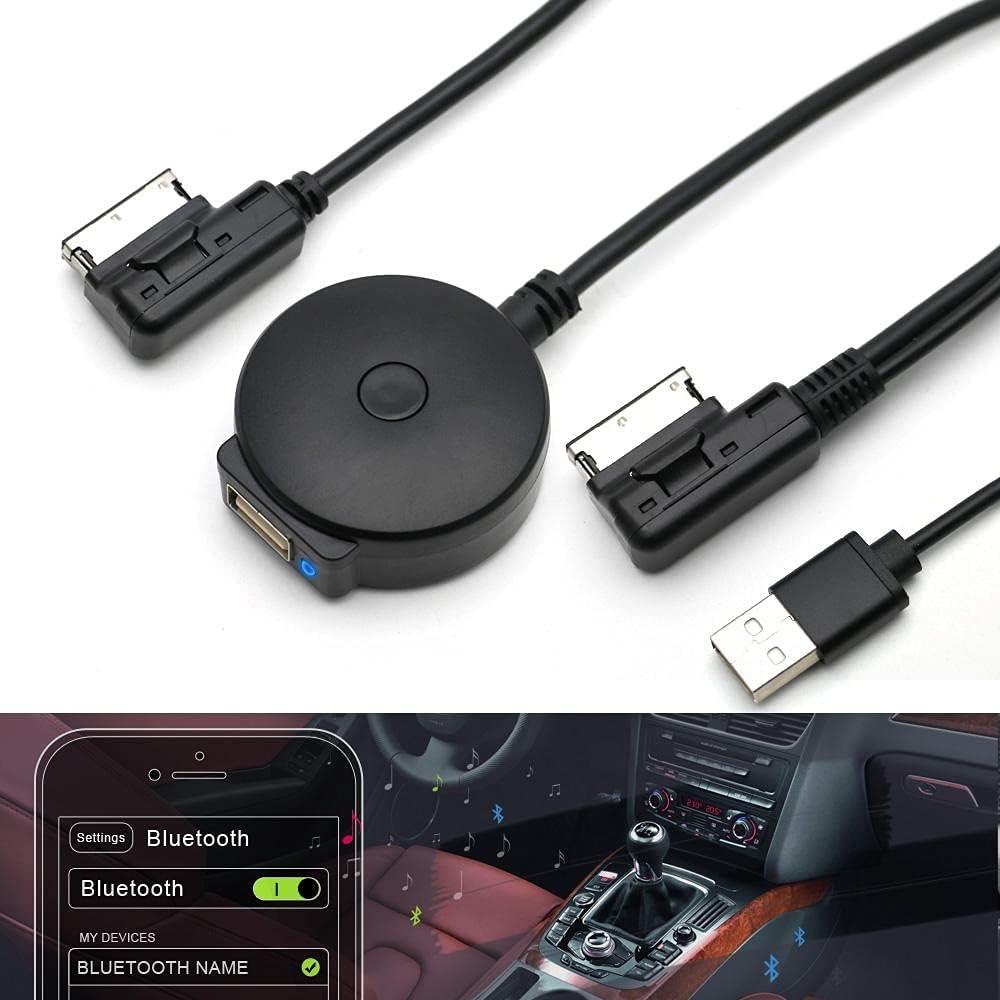 Bluetooth Receiver Car Kit Compatible with Audi A3 A4 A5 A6 A7 S3 S4 Q3 Q5 Q7, Wireless Music Interface AMI MMI Adapter, Premium CSR Chipset HiFi Sound, Compatible With iPhone iPod Android 2G