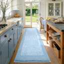 70x24 Long Bathroom Rugs Washable Non Slip, Light Blue Bath Mat for Bathroom Floor Tub, Soft Absorbent Quick Dry Mats for Shower, Bathtub,Home Decor