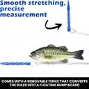 Kingdder 2 Pack Measuring Fish Stringer with Protective Cover Ground Stakes 60 Inch Fishing Measure Tape Ruler Angler Equipment Accessories for Saltwater Freshwater Kayak Spearfishing Stringer