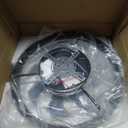 VOLISUN Low Profile Ceiling Fans with Lights and Remote, 19.7in Flush Mount Ceiling Fans with Light, 3000K-6500K Dimmable Fandelier LED Fan Light, Black Bladeless Ceiling Fans with Lights for Bedroom