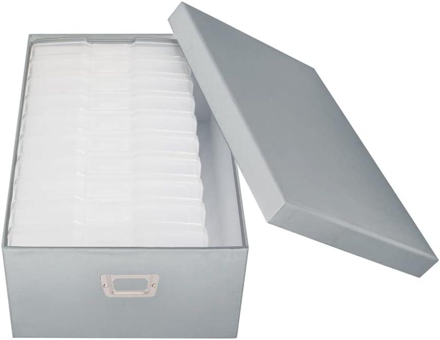 novelinks Photo Case 4" x 6" Photo Storage Box - 10 Inner Picture Storage Container Photo Organizer Case Picture Box Storage Photo Craft Keeper (White)