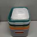 8 PCS Plastic Storage Bins and Small Storage Baskets for Cclassroom Organization, Bathroom Organization, Tub Toy Storage, Kitchen and Bedroom (6M+ 2S)