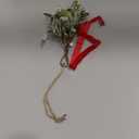 Mistletoe Christmas Decor, Artificial Fake Hanging Mistletoe Picks with Velvet Bow Berries,Like Real Christmas Kissing Ball Ornaments for Kitchen Doorway Tree Decorations (White) (1)