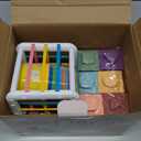 Baby Toys 6-12 Months, Montessori Toys for 1 Year Old, Silicone Pull String Teether Toy, Stacking Building Blocks Infant Toddler Toy 0-3, Shape Bin Sensory, Baby Boys&Girls Gifts Set