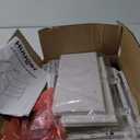 Huuger Nightstand with Charging Station, Side Table with 2 Fabric Drawers, End Table with Open Shelf, Bedside Table with USB-C Port and Outlets, Night Stand, PU Leather, White