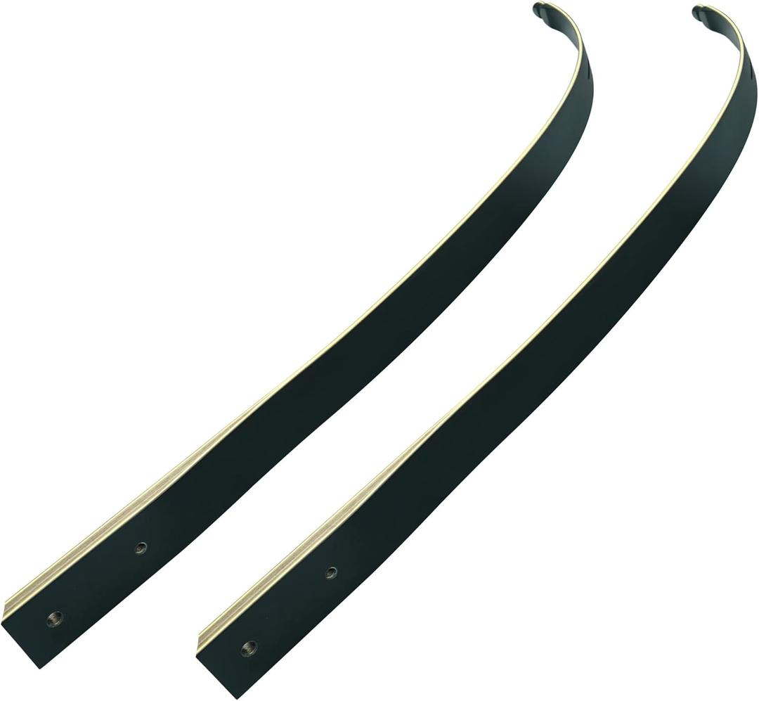 Black Hunter Original Recurve Bow Limbs Replacement, GLURAK 25-60 lbs Fiberglass and Bamboo Sheet Laminated Bow Limbs