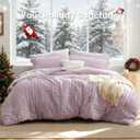 Love's cabin Seersucker Lavender Twin XL Comforter Set, 5-Piece All Season Lightweight Bed in a Bag Bedding Set with Comforter, Flat Sheet, Fitted Sheet, Pillowcase and Sham