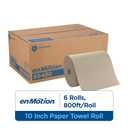 enMotion Georgia‑Pacific (by GP PRO) 10 in 800 Linear Feet Recycled Paper Towel Roll, Brown, 6‑Roll Case Paper Towel Rolls, 89480