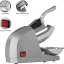 OKF Ice Shaver Prevent Splash Snow Cone Machine, Electric 3 Blades Shaved Ice Machine, 380W Ice Shaver Machine, 286lbs/hr Ice Crushers for Home Use, Ice Crusher with Free Ice Pick (Silver)
