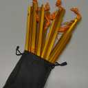 Grassman 16 Pack Tent Stakes, 7075 Aluminium Tent pegs, Heavy Duty Lightweight Ground Pegs, Durable and Safe Metal Camping Spikes, Orange