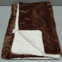 NANPIPER Baby Sherpa Blanket,Warm Toddler Throw Blanket,Soft Newborn Fleece Blanket for Winter (Brown,30x40 inches)