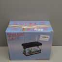 Fish Tank, 2.4 Gallon Fish Aquarium, Fish Tank Starter kit with Smart Humidifier, Temperature Display, 7-Color Lighting, 3 in 1 Quiet Pump with Filteration & Oxygenation & Circulation (Black)