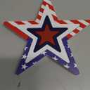 COCHIE 4th of July Decorations Stars Set of 4, Red White Blue Decor, Patriotic Memorial Day Star Tiered Tray Decor, Labor Day Fourth of July Decoration for Home Office Table Shelf (Print)